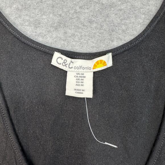 C&C California Sleeveless Wide Leg Jumpsuit with Pockets WMNS M Black Scoop Neck - Picture 8 of 10